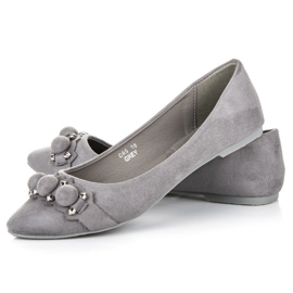 Seastar Ballerines col V en daim gris 4