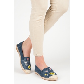 Bestelle Espadrilles printanières à patchs bleu 2