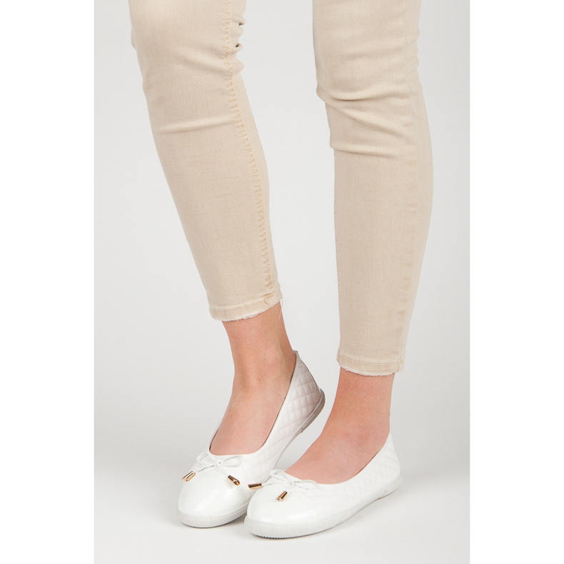 Ballerines matelassées blanche 1