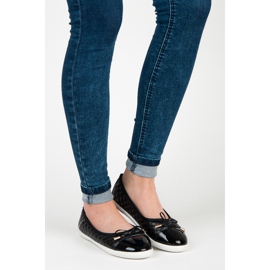 Ballerines matelassées noir 1