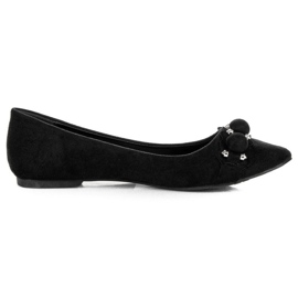 Seastar Ballerines col V en daim le noir 5