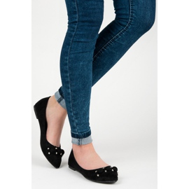 Seastar Ballerines col V en daim noir 2