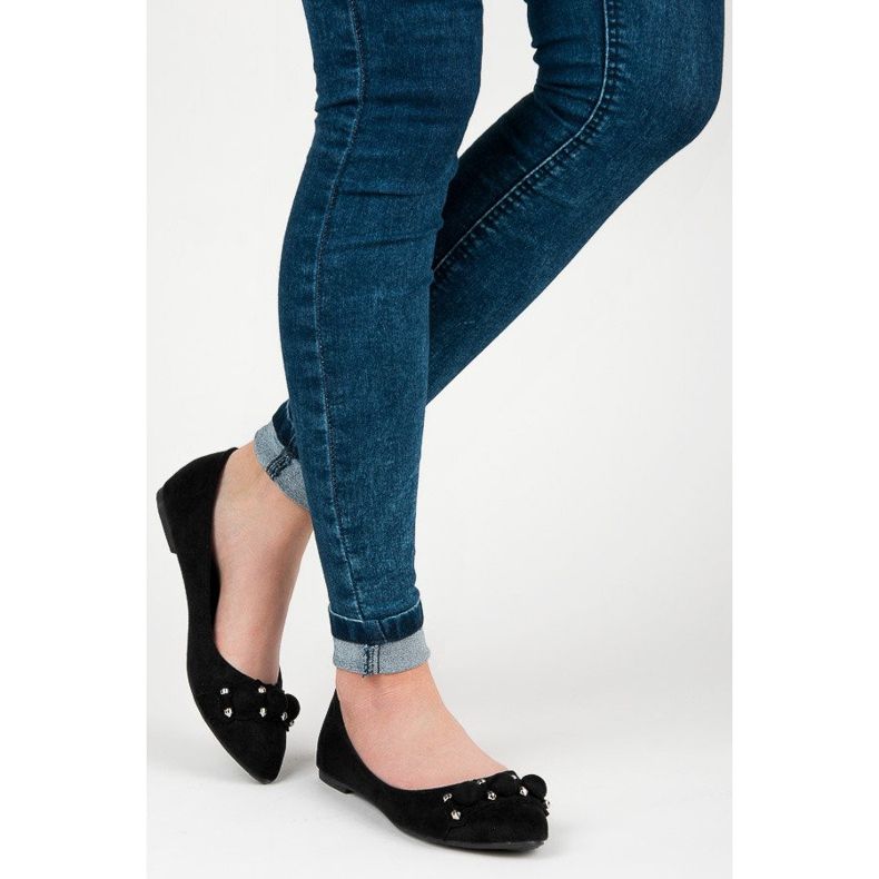 Seastar Ballerines col V en daim noir 2