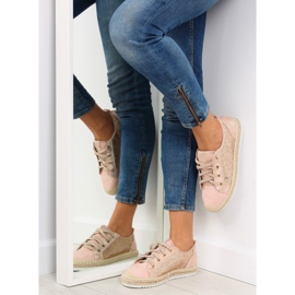 Baskets espadrilles roses à lacets B-140 Rose 2