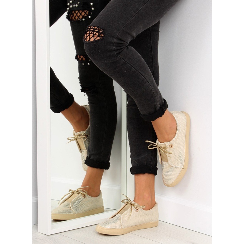 Baskets femme dorées MB102 Gold 1