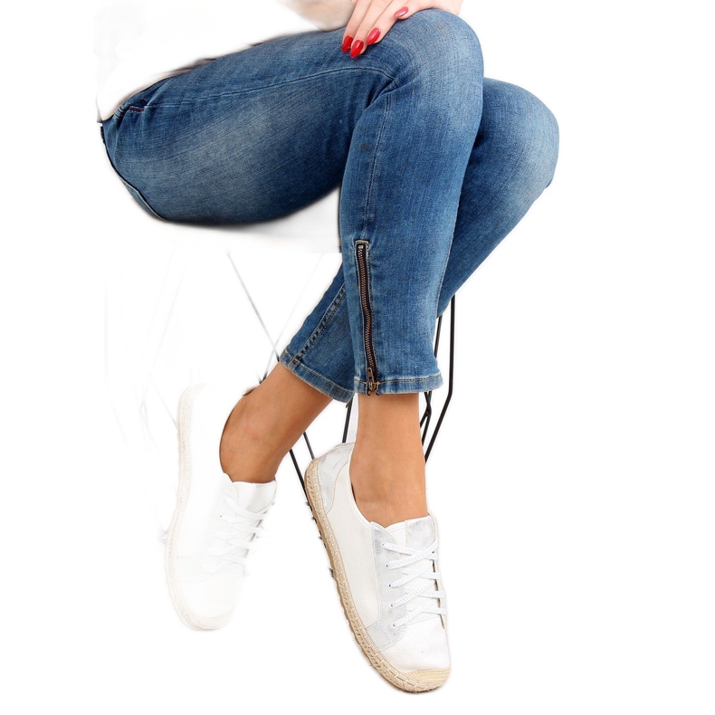 Baskets espadrilles blanches BB02P Blanc 1