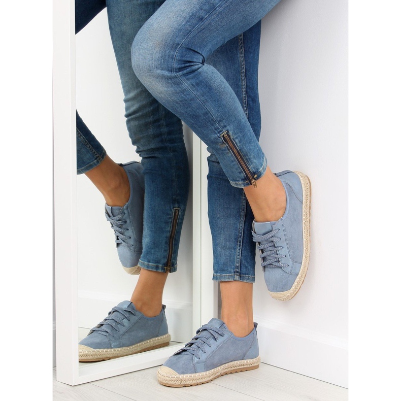 Espadrilles bleues Baskets BB02P L.BLUE 2