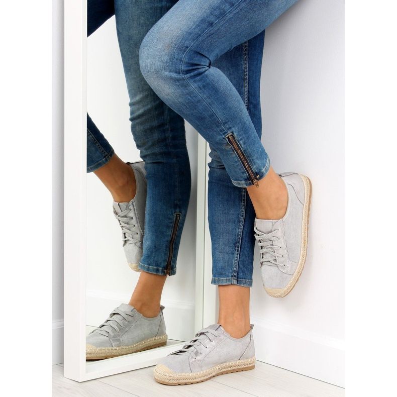 Baskets espadrilles grises BB02P Gris 2