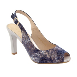 Sandales sur le poste de Sergio Leone 578 brun bleu marine 1