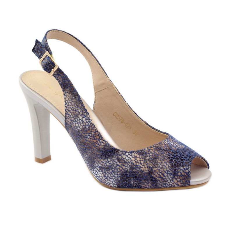 Sandales sur le poste de Sergio Leone 578 brun bleu marine 1