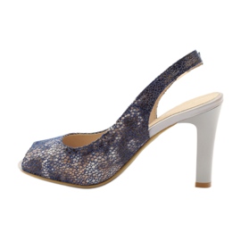 Sandales sur le poste de Sergio Leone 578 brun bleu marine 2