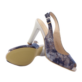 Sandales sur le poste de Sergio Leone 578 brun bleu marine 3