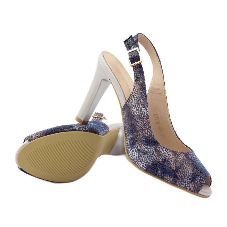 Sandales sur le poste de Sergio Leone 578 brun bleu marine 3