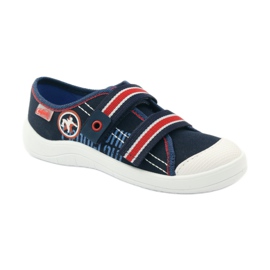 Chaussons de baskets pour garçons Befado 672Y058 bleu marin rouge blanche 1