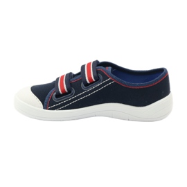 Chaussons de baskets pour garçons Befado 672Y058 bleu marin rouge blanche 2