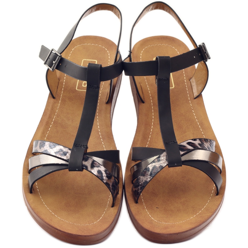 Filippo Sandales femme léopard 103 noir gris 4