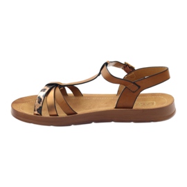 Filippo Sandales femme panthère wz 103 brun jaune 2