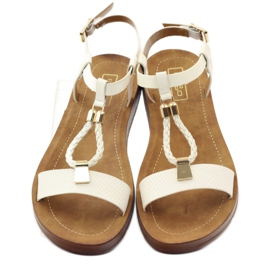 Filippo Sandales femme wz 104 blanc jaune blanche 4