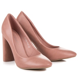 Ideal Shoes Escarpins roses sur le pilier 2