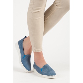Mocassins en cuir VINCEZA bleu 2