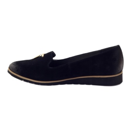 Chaussures avec ornement en or Angello 1346 le noir 2