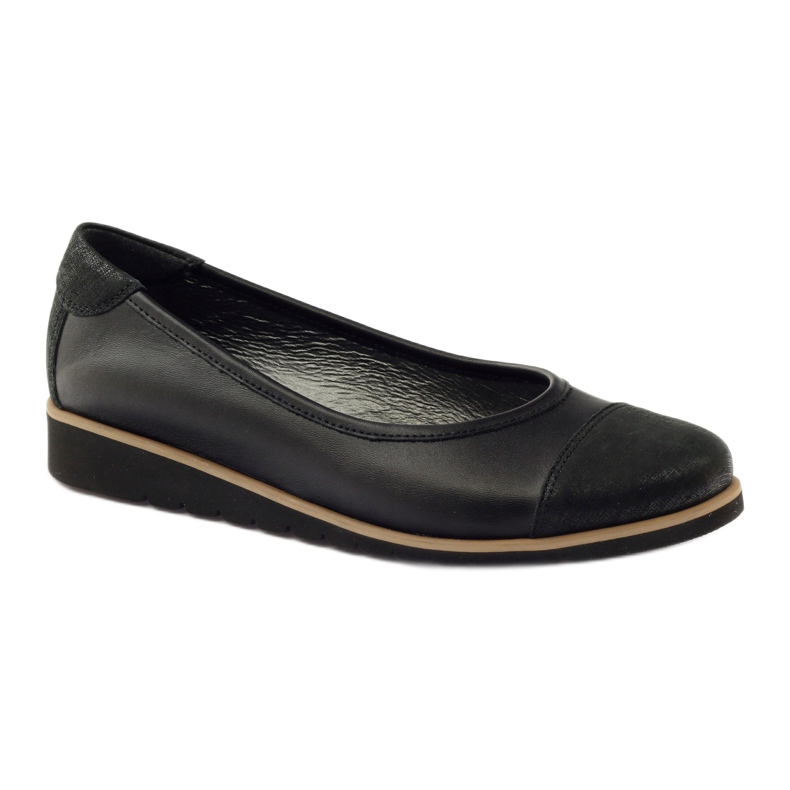Angello Mocassins en cuir féminin 1325 noir 1