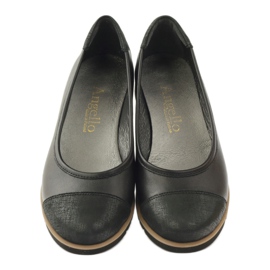 Angello Mocassins en cuir féminin 1325 noir 4