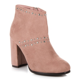 Seastar Bottines en daim sur le poteau rose 4