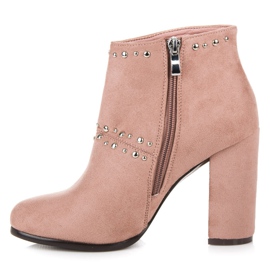 Seastar Bottines en daim sur le poteau rose 5