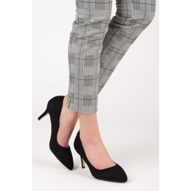 Escarpins en daim à talons hauts noir 2