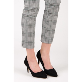 Escarpins en daim à talons hauts noir 1