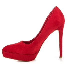 Bestelle Talons en daim sur la plateforme rouge 4