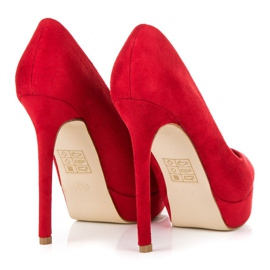 Bestelle Talons en daim sur la plateforme rouge 5