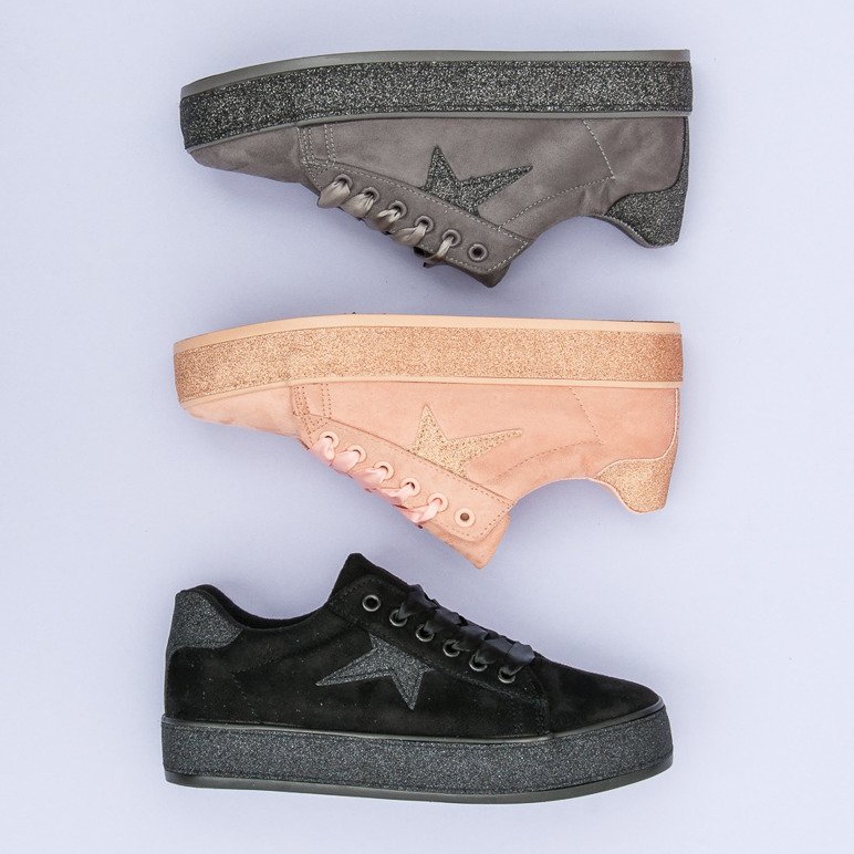 Baskets à paillettes MCKEYLOR le noir 1