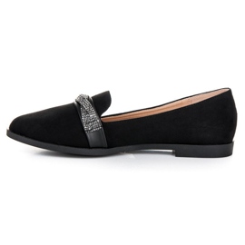 Bestelle Chaussures en daim avec cristaux le noir 2