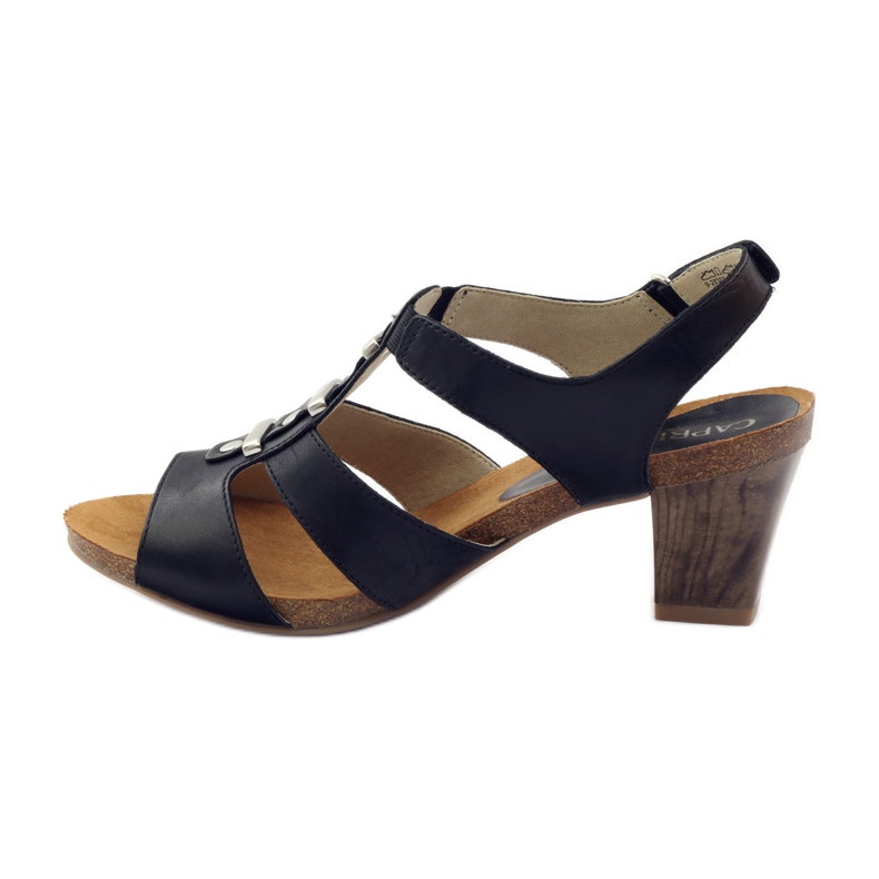 Sandales pour femmes avec velcro Caprice noir 2