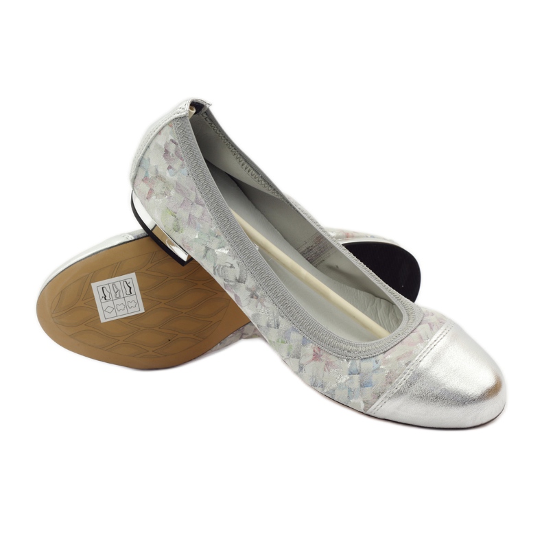 Ballerines femme élastique Gamis 1402 gris multicolore 4