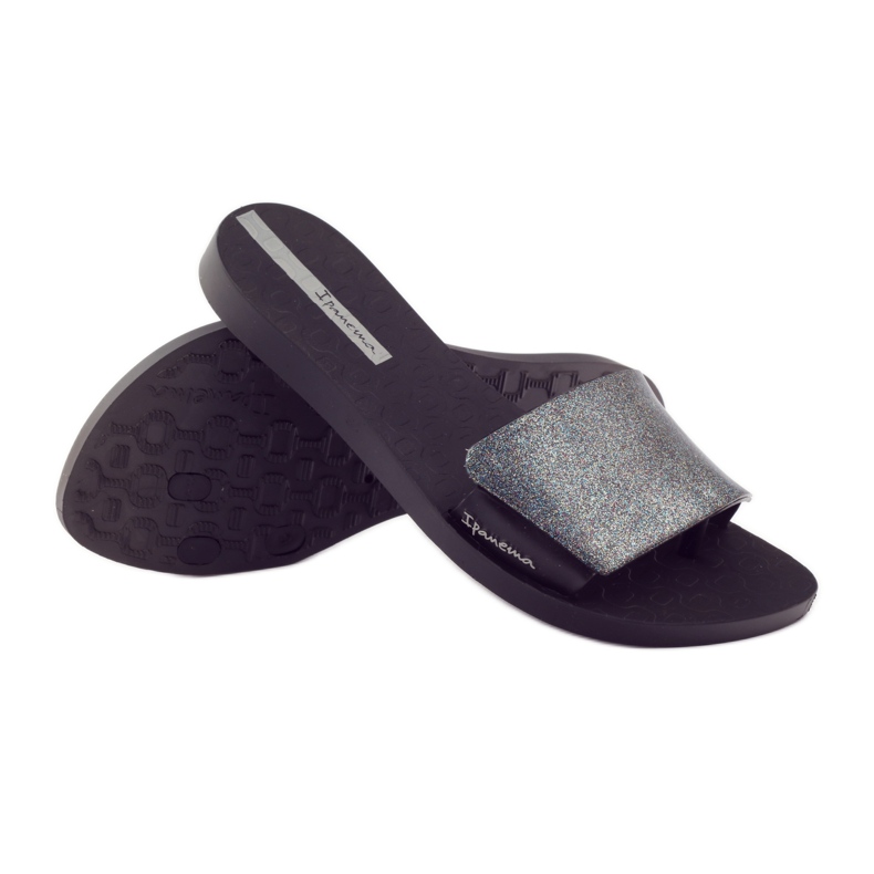 Chaussons de piscine Ipanema 26177 noir pailleté le noir gris 3