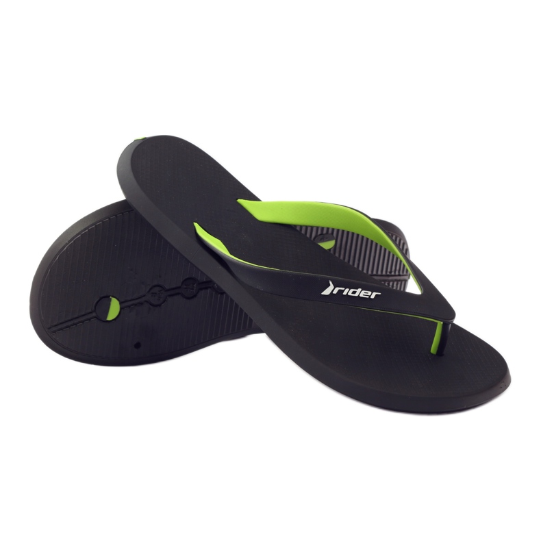 Rider 10594 Chaussons de piscine noirs vert 3