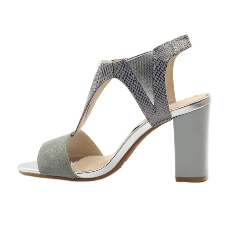 M.Daszyński Sandales en cuir Daszyński gris 2