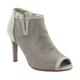 M.Daszyński Bottines ajourées avec empiècement en cuir Daszyński gris 1