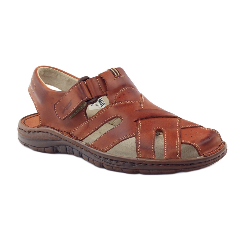 Naszbut 052 sandales pour hommes marron avec velcro brun 1