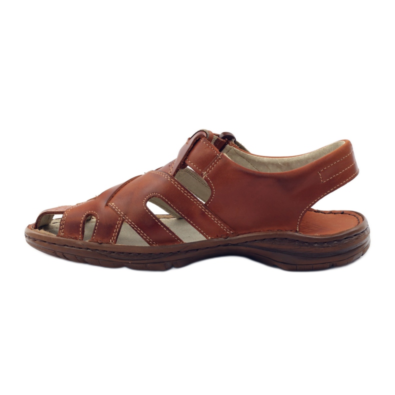 Naszbut 052 sandales pour hommes marron avec velcro brun 2