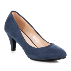 Bella Star Escarpins en daim bleu 3