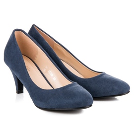 Bella Star Escarpins en daim bleu 6