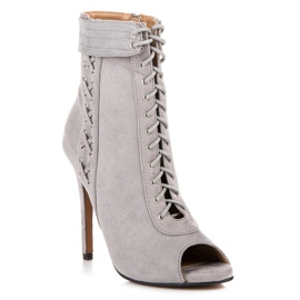 Seastar Bottines nouées à bout ouvert gris 4