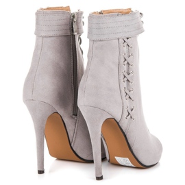 Seastar Bottines nouées à bout ouvert gris 1