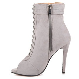Seastar Bottines nouées à bout ouvert gris 5