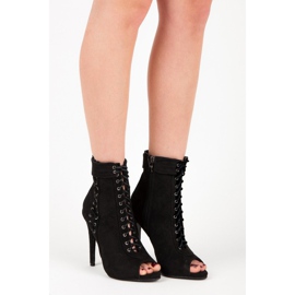 Seastar Bottes à bout ouvert nouées le noir 1