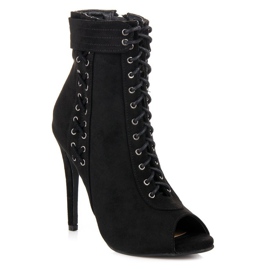Seastar Bottes à bout ouvert nouées le noir 2